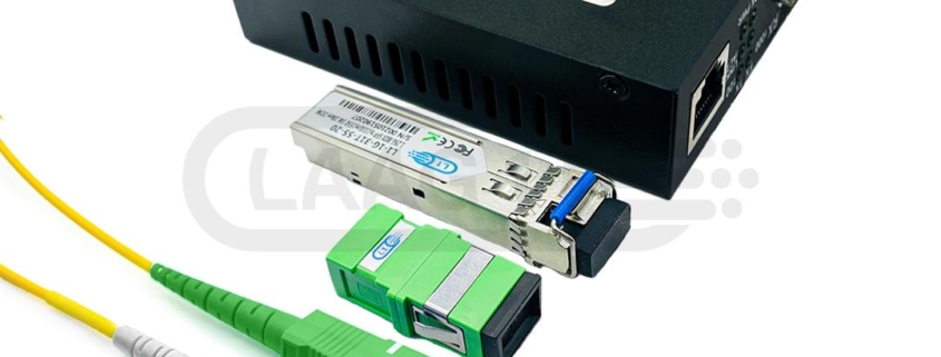 FTTH Media converter set green complete media converter
